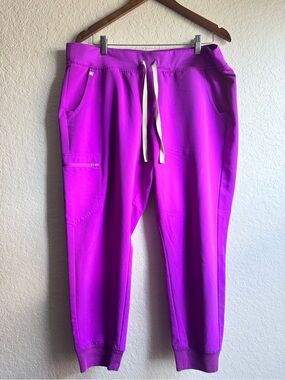 FIGS Zamora joggers in a limited-edition color Purple Jolt XLP